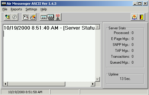 Air Messenger ASCII Screenshot